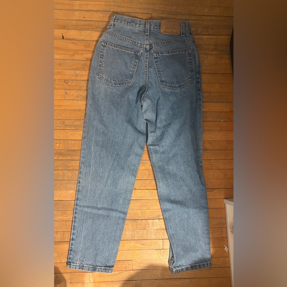Eddie Bauer Women's Straight Leg Blue Denim Jeans Size 4 Petite 100% Cotton - Picture 3 of 4